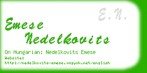 emese nedelkovits business card